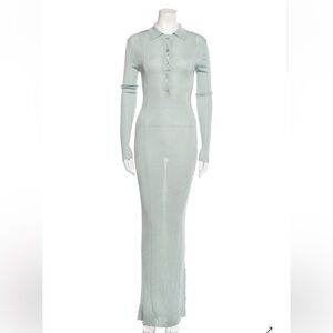 AERON Long Sleeve Collared Maxi Dress